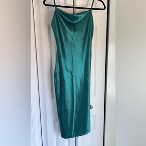 Size XS/S Teal Green Satin Dress